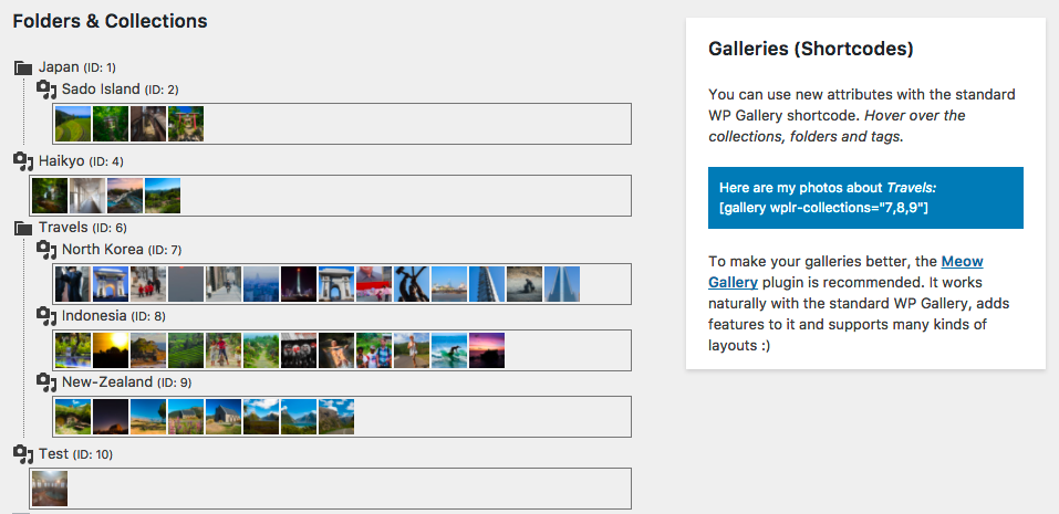 Sync with Galleries