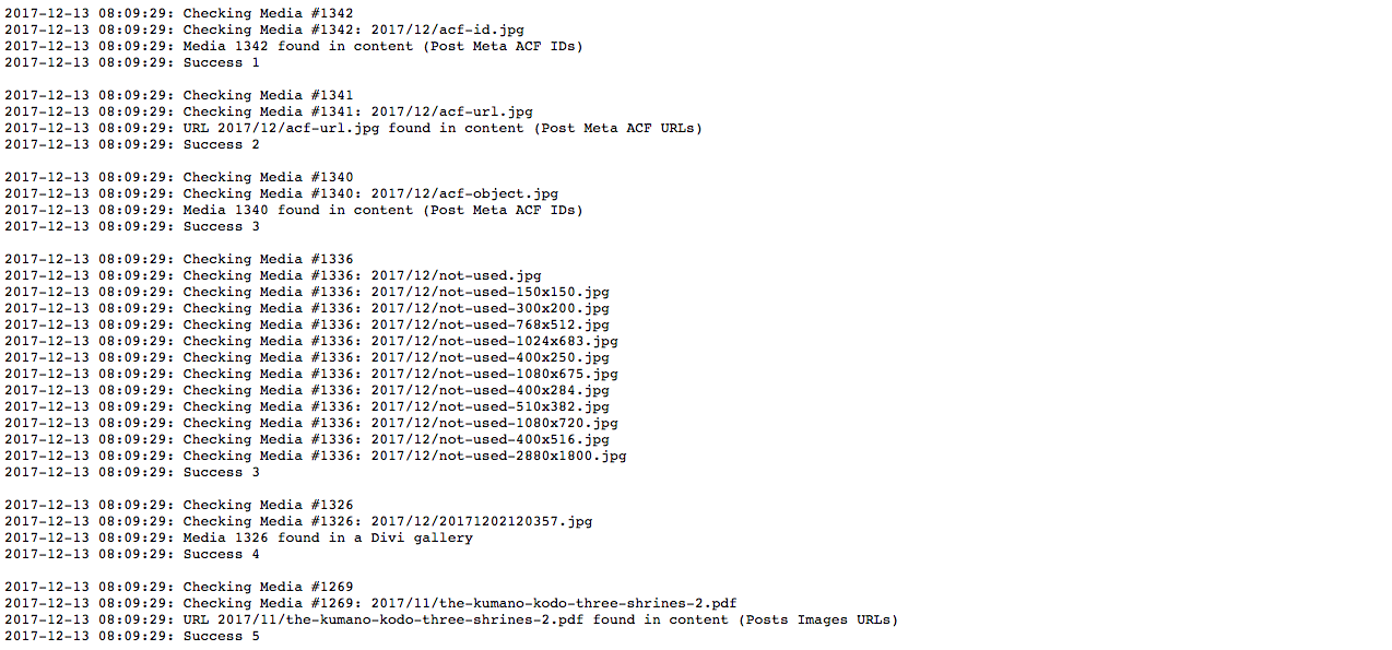 Media Cleaner Logs