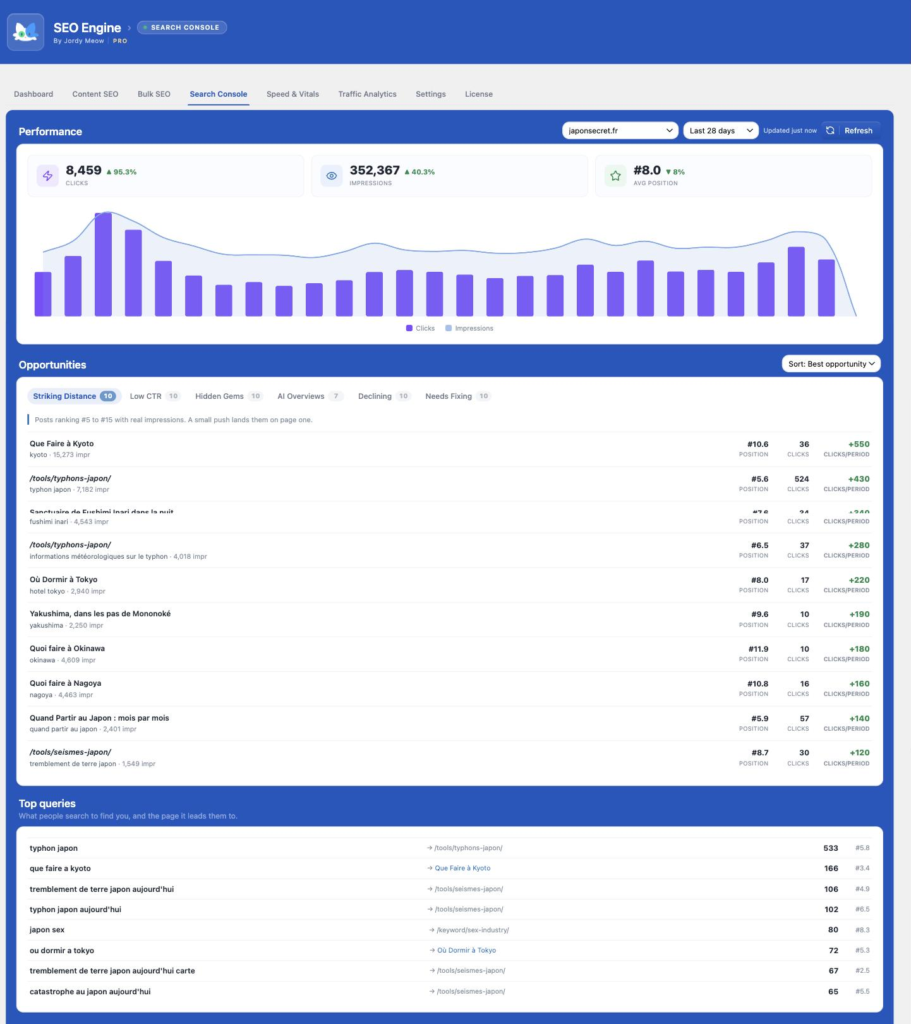 SEO Engine — Search Console